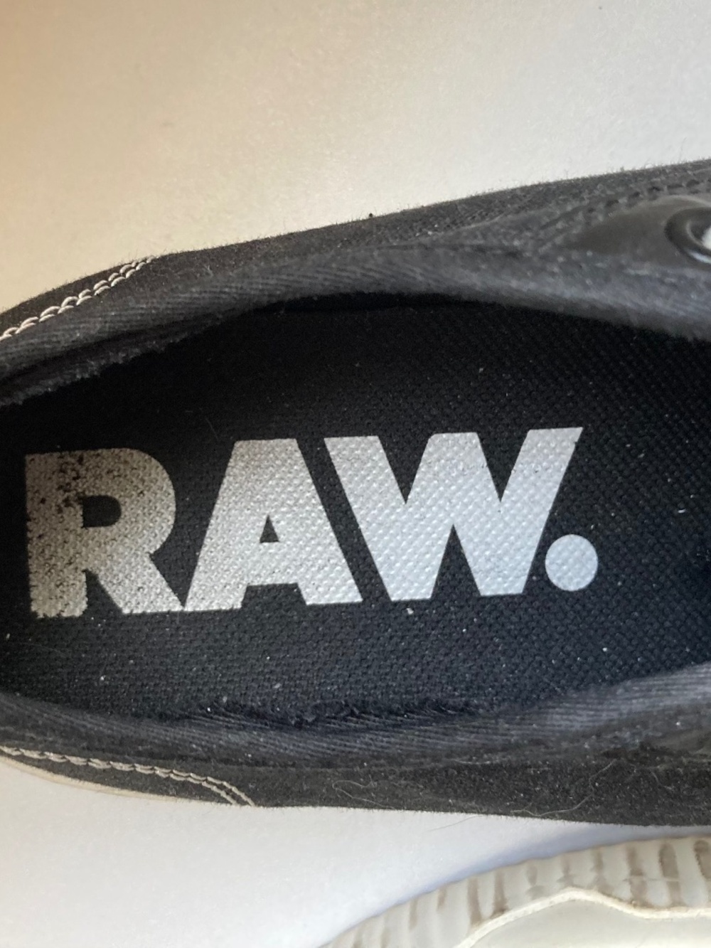 G-Star RAW Black Canvas Sneakers 38 Rubber Toe
